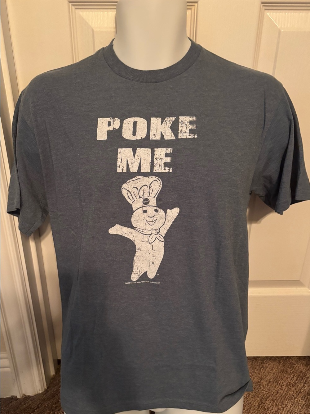 Savvy Blue 'POKE ME' Graphic Tee with Character Print